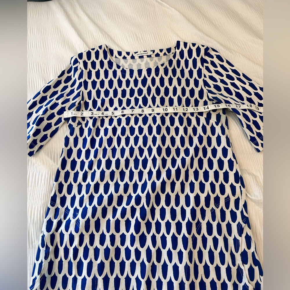 Marimekko Casual Stretch Dress Good Condition blue white - Picture 6 of 7